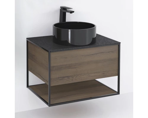 Комплект мебели древесный аттик/черный 75 см Jorno Steal SET/Ste.01.75/P/Da/0025403/Ste.02.50/Pl/B