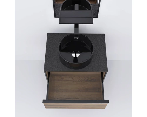 Комплект мебели древесный аттик/черный 75 см Jorno Steal SET/Ste.01.75/P/Da/0025403/Ste.02.50/Pl/B