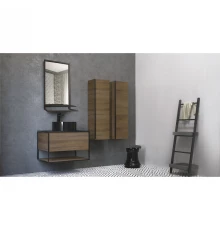 Комплект мебели древесный аттик/черный 75 см Jorno Steal SET/Ste.01.75/P/Da/0025403/Ste.02.50/Pld/B