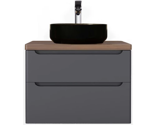 Комплект мебели серый матовый 80 см со столешницей бук темный Jorno Wood