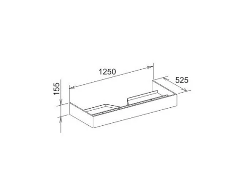 Тумба эбано 125 см KEUCO Edition 300 30372002400