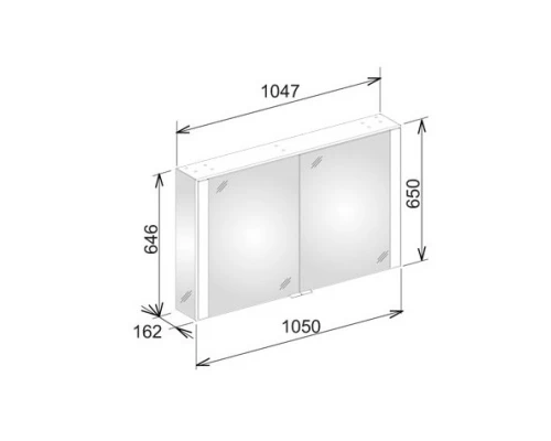 Зеркальный шкаф с люминесцентной подсветкой 105x65 см KEUCO Royal 60 22102171301