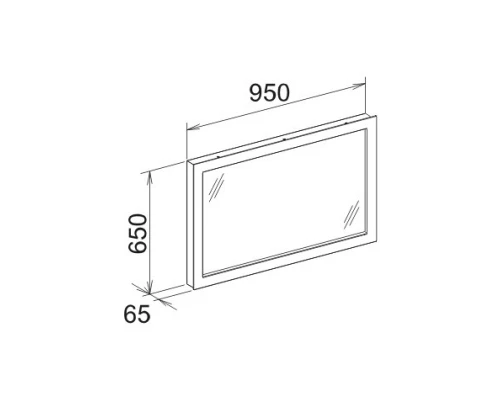 Зеркало с люминесцентной подсветкой 95x65 см KEUCO Edition 300 30096013000