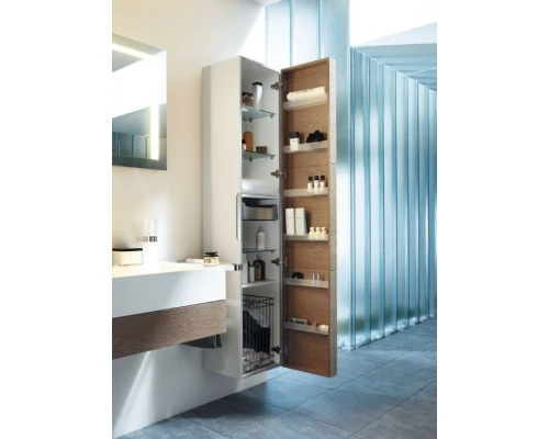 Пенал правосторонний с корзиной белый/дуб KEUCO Edition 300 30311389002