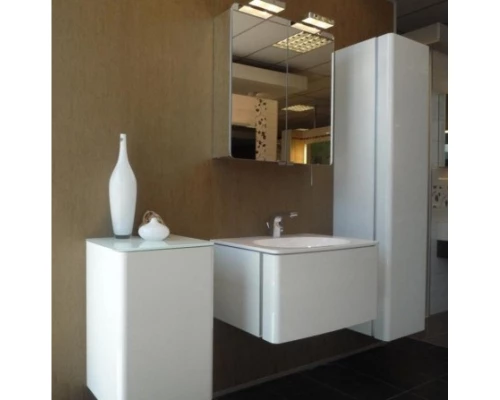 Пенал правосторонний с корзиной белый глянец/белый глянец KEUCO Elegance 31631363602