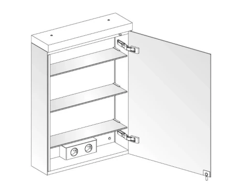 Зеркальный шкаф с люминесцентной подсветкой 50x70 см Keuco Royal Reflex 24001171101