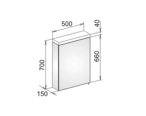 Зеркальный шкаф с люминесцентной подсветкой 50x70 см Keuco Royal Reflex 24001171101