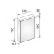 Зеркальный шкаф с люминесцентной подсветкой 50x70 см Keuco Royal Reflex 24001171101