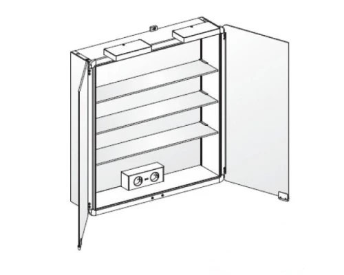 Зеркальный шкаф с галогеновой подсветкой 70x76 см Keuco Elegance