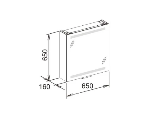 Зеркальный шкаф с люминесцентной подсветкой 65x65 см Keuco Edition 300 30201171201
