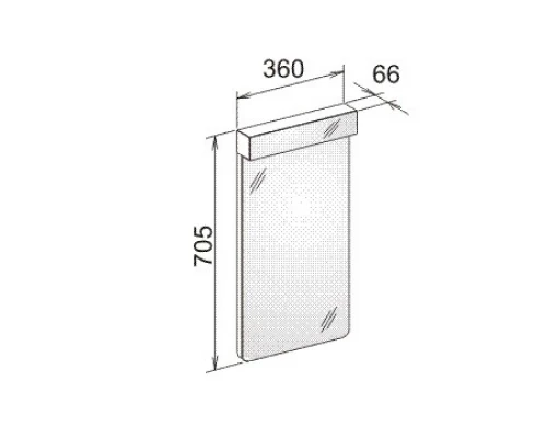 Зеркало с люминесцентной подсветкой 36x70,5 см KEUCO Elegance 11697011500