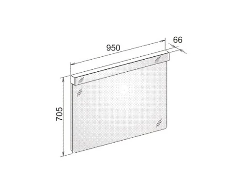 Зеркало с люминесцентной подсветкой 95x70,5 см KEUCO Elegance 11696012500