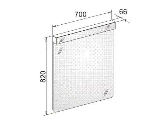 Зеркало с люминесцентной подсветкой 70x82 см KEUCO Elegance 11696012000