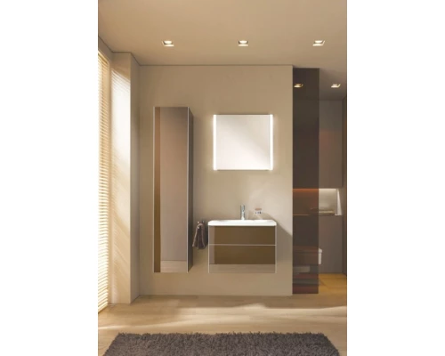 Пенал левосторонний с корзиной матовый трюфель/трюфель стекло KEUCO Royal Reflex 34031140001