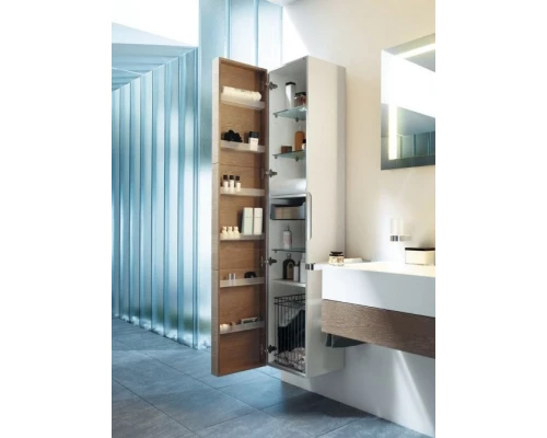 Пенал левосторонний с корзиной белый/дуб KEUCO Edition 300 30311389001