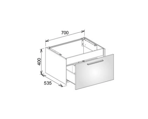 Тумба белый глянец/белый глянец 70 см KEUCO Royal 60 32141210000