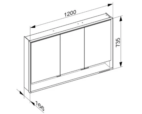 Зеркальный шкаф 120x73,5 см KEUCO Royal Lumos 14305171301