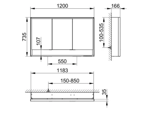Зеркальный шкаф 120x73,5 см KEUCO Royal Lumos 14305171301