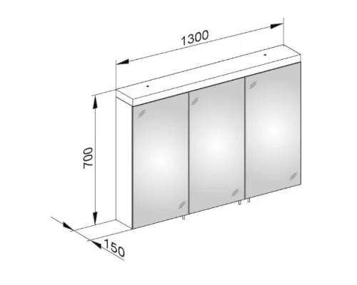 Зеркальный шкаф 130x70 см KEUCO Royal Reflex.2 24205171301