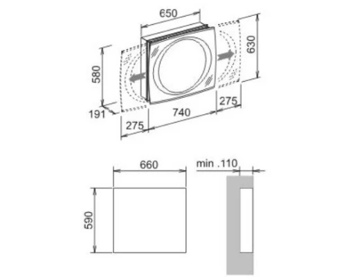 Зеркальный шкаф 74x63 см Keuco Edition Palais 40201171201
