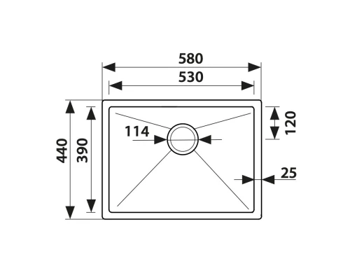 Кухонная мойка Kaiser вороненая сталь KSM-5845
