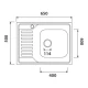 Кухонная мойка Kaiser полированная сталь KSS-6550R