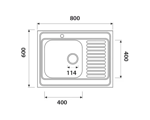 Кухонная мойка Kaiser полированная сталь KSS-8060L