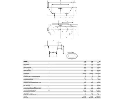 Стальная ванна 160x70 см Kaldewei Classic Duo Oval 112 Standard