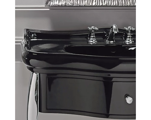 Тумба черный глянец 90 см Kerasan Retro 7363K3