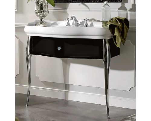 Тумба черный глянец 90 см Kerasan Retro 7363K3