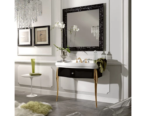 Тумба черный глянец 90 см Kerasan Retro 7363K4