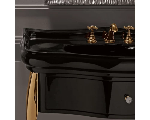 Тумба черный глянец 90 см Kerasan Retro 7363K4