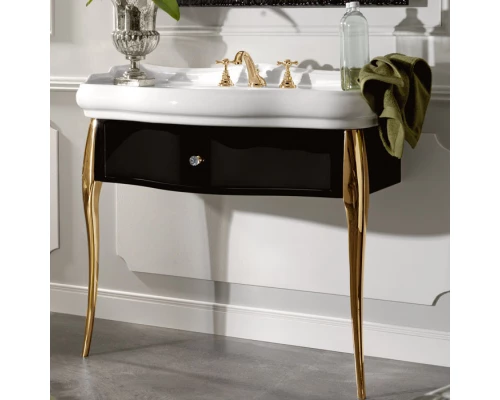 Тумба черный глянец 90 см Kerasan Retro 7363K4