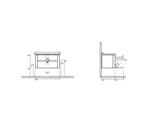 Тумба белый матовый 94 см Kerasan Waldorf 919230bimat