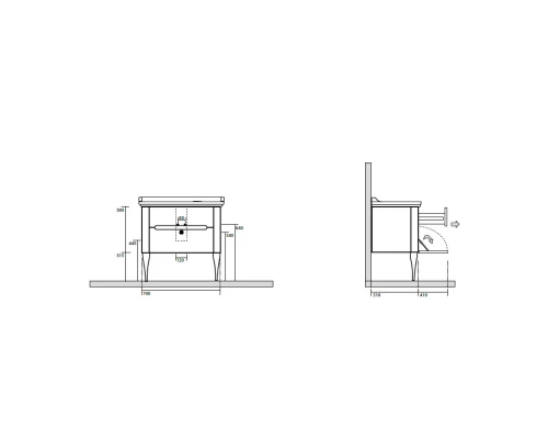 Тумба темный орех 74 см Kerasan Waldorf 919346noce