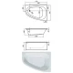 Акриловая ванна 170x120 см L Kolpa San Chad Basis 5012-01