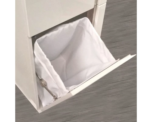 Пенал подвесной с бельевым мешком белый глянец L LOTOS-37