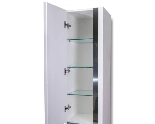 Пенал подвесной с бельевым мешком белый глянец L LOTOS-37