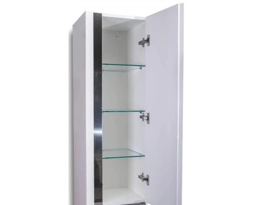 Пенал подвесной с бельевым мешком белый глянец R LOTOS-37