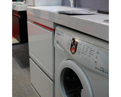 Тумба выкатная на колесах белый глянец LOTOS-60