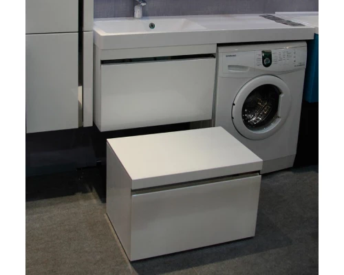 Тумба выкатная на колесах белый глянец LOTOS-60