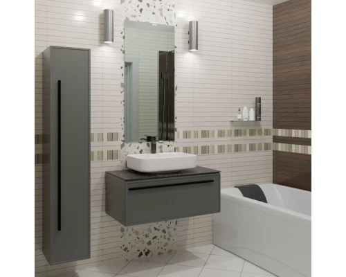 Пенал подвесной серо-зеленый матовый L/R La Fenice Elba FNC-05-ELB-G-30