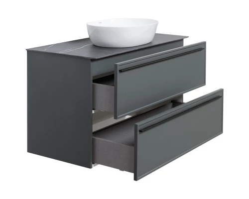 Тумба серо-зеленый матовый 87,6 см La Fenice Elba Twin FNC-01-ELB-G-90-2