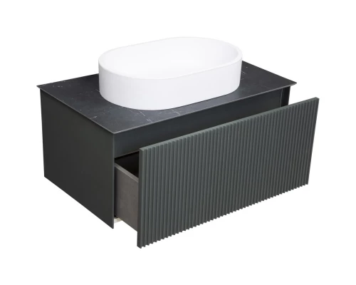 Тумба серо-зеленый матовый 74 см La Fenice Terra FNC-01-TER-G-80