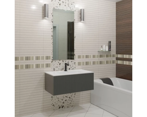 Тумба серо-зеленый матовый 74 см La Fenice Terra FNC-01-TER-G-80