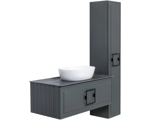 Пенал подвесной серо-зеленый матовый L/R La Fenice Cubo FNC-05-CUB-G-30