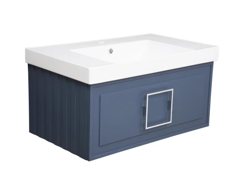 Тумба синий матовый 77,6 см La Fenice Cubo FNC-01-CUB-BG-80