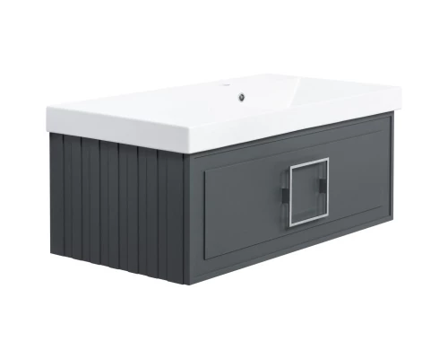 Тумба серо-зеленый матовый 87,6 см La Fenice Cubo FNC-01-CUB-G-90