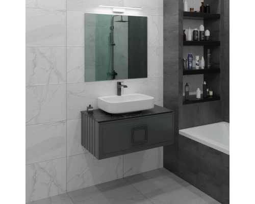 Тумба серо-зеленый матовый 87,6 см La Fenice Cubo FNC-01-CUB-G-90