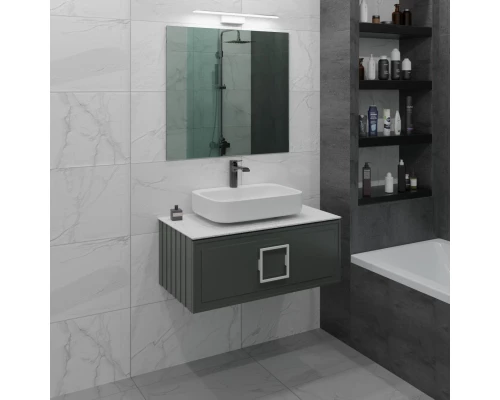 Тумба серо-зеленый матовый 87,6 см La Fenice Cubo FNC-01-CUB-G-90